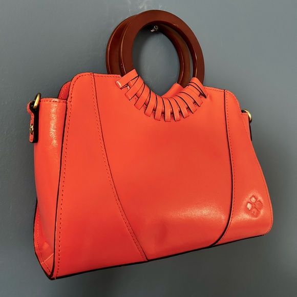 Patricia Nash Orange Leather Handbag & Wallet - Picture 2 of 10